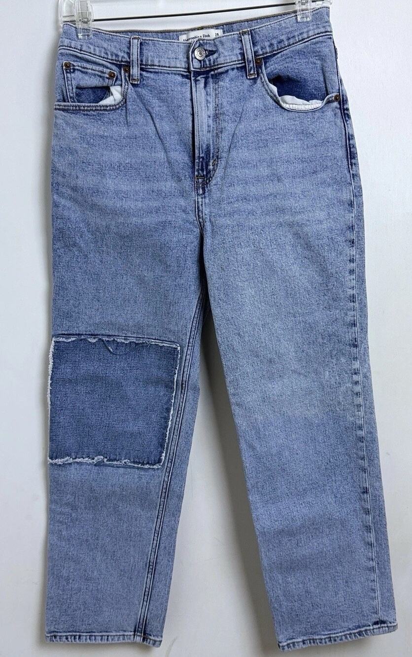 Abercrombie & Fitch The Ankle Straight Ultra High Rise Blue Jeans Women's 28/6s